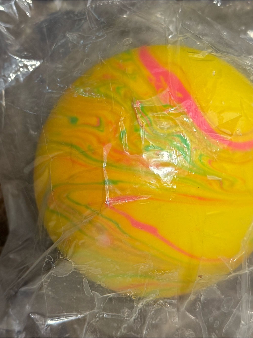 Play Side Bright Yellow Marble Party Ball - Home Party Supplies